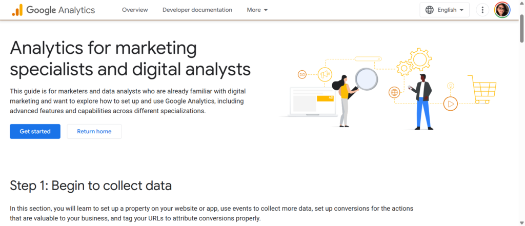 Screenshot of GA4 training for marketers.

