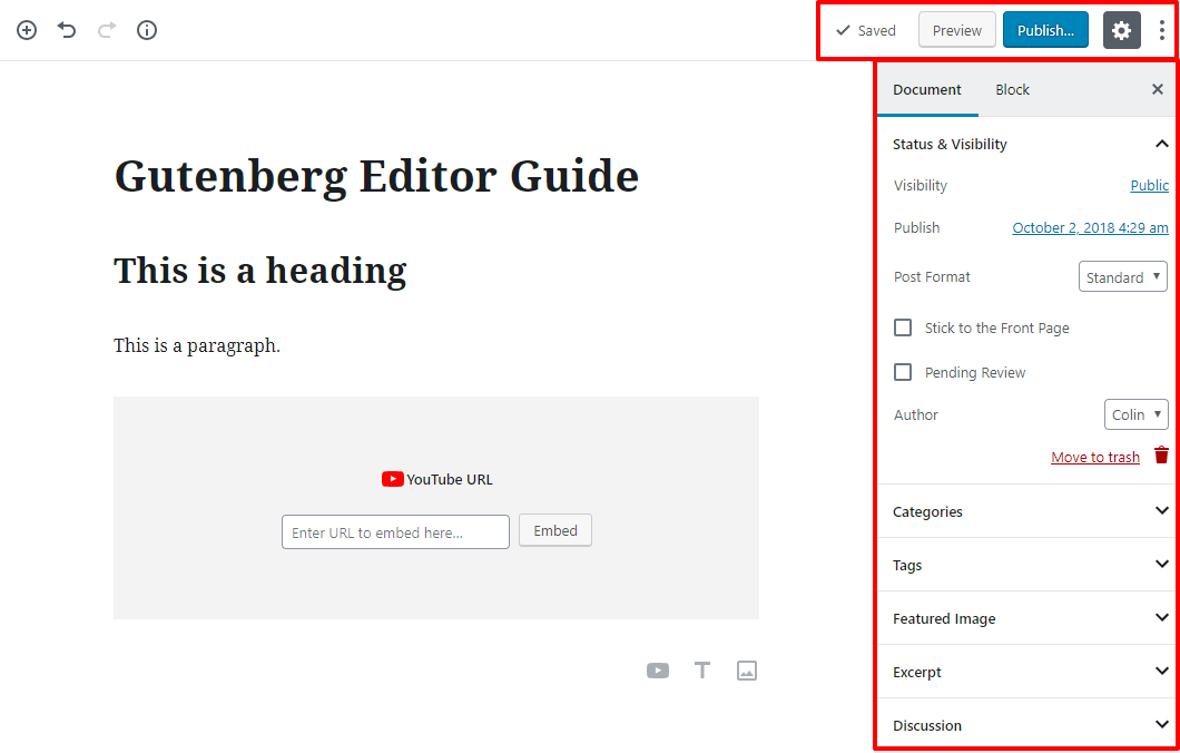 gutenberg editor tutorial basic 13