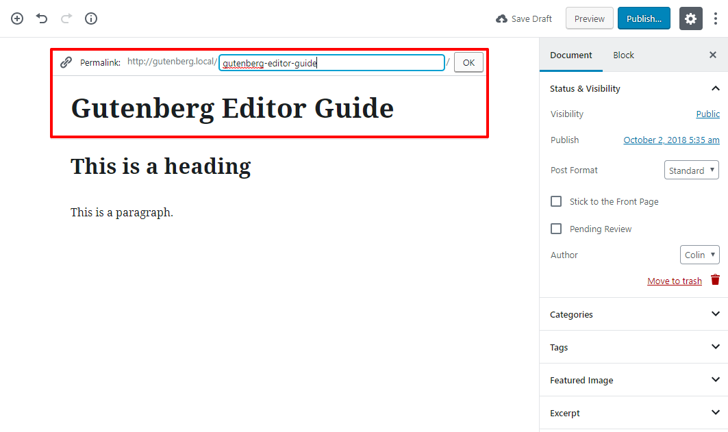 gutenberg editor tutorial basic 14 1