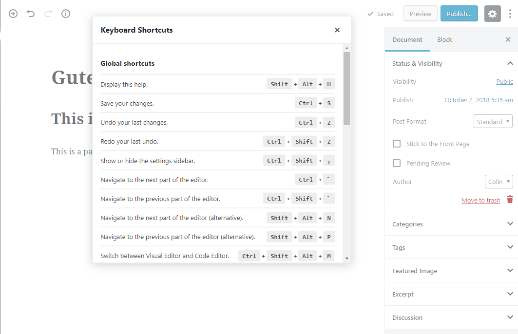 gutenberg editor tutorial basic 15 1