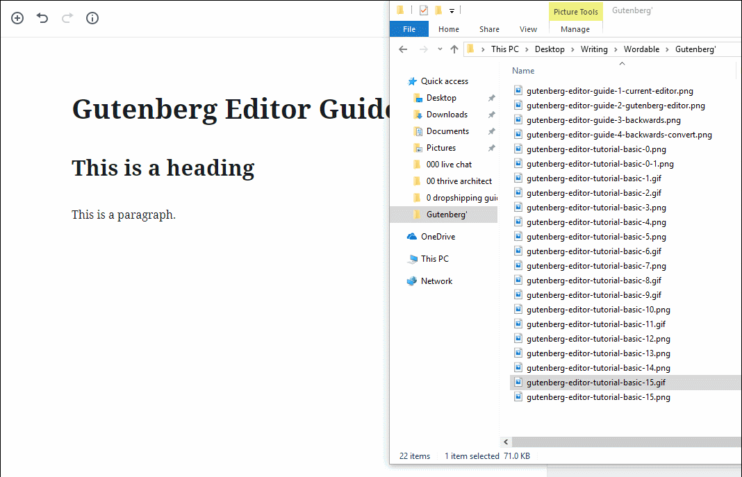 gutenberg editor tutorial basic 16