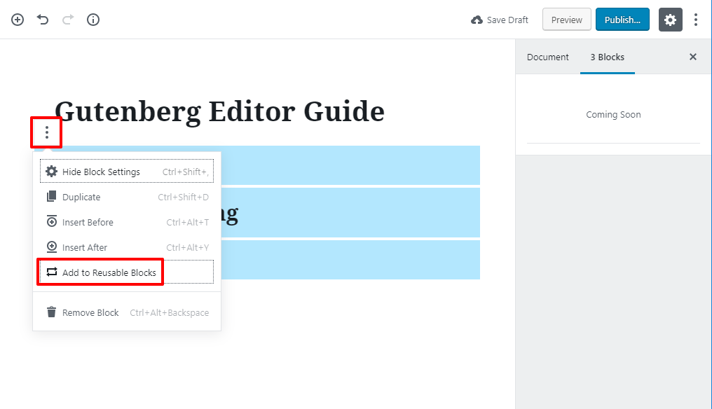 gutenberg editor tutorial basic 22