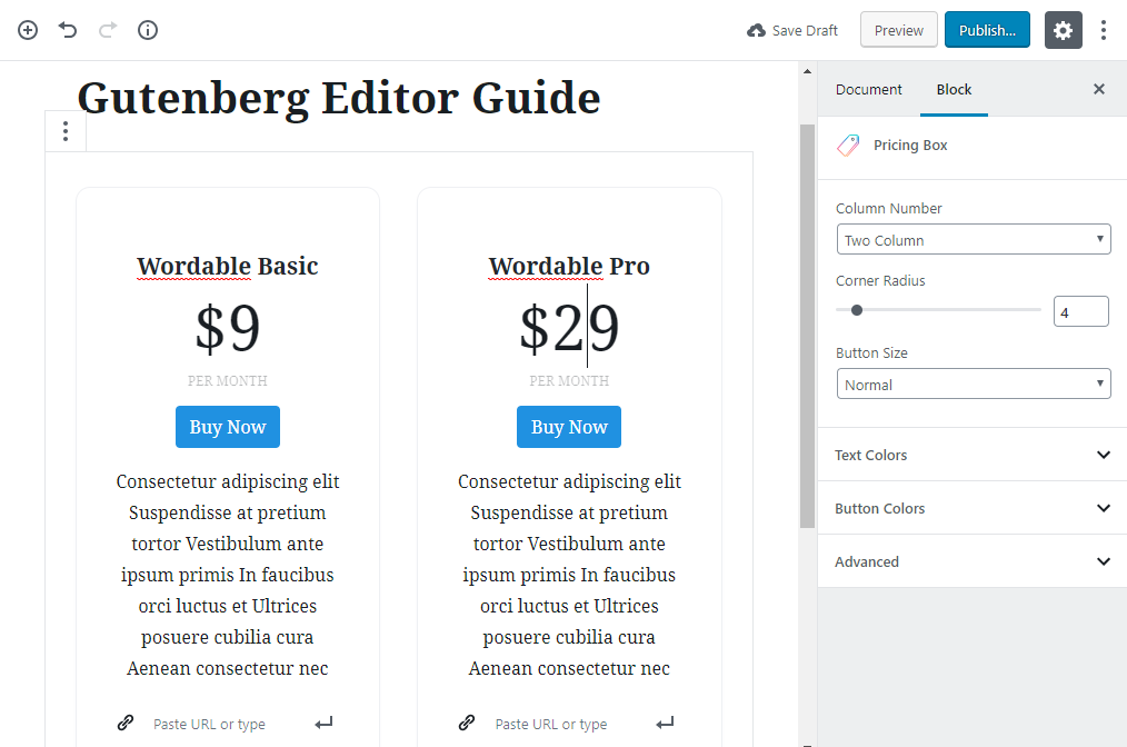 gutenberg editor tutorial basic 25 1