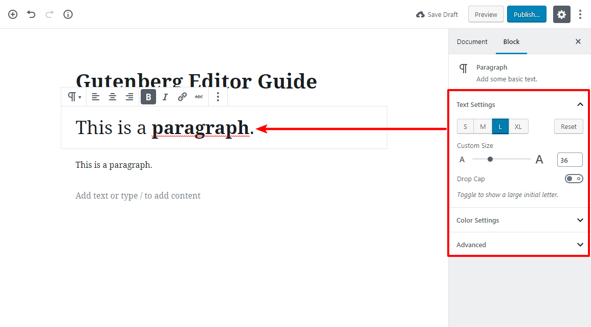gutenberg editor tutorial basic 3 1