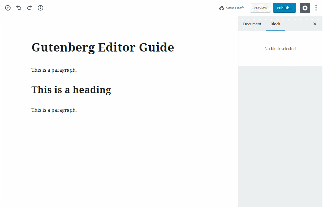 gutenberg editor tutorial basic 6 1
