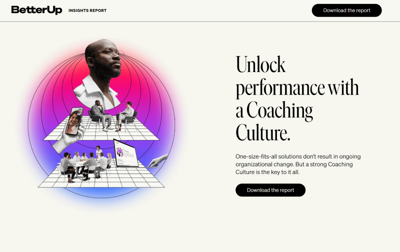 Industry report lead magnet example by BetterUp.
