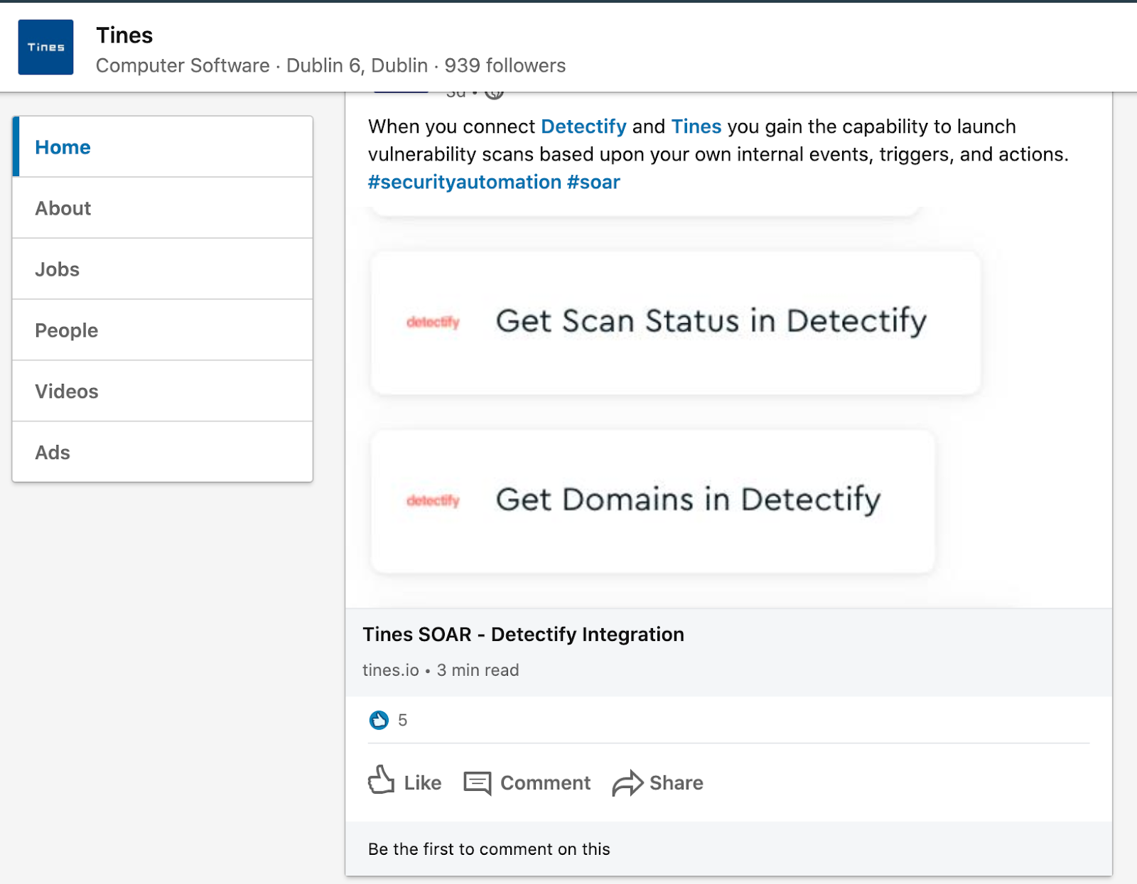 Tines' social media scheduling tools