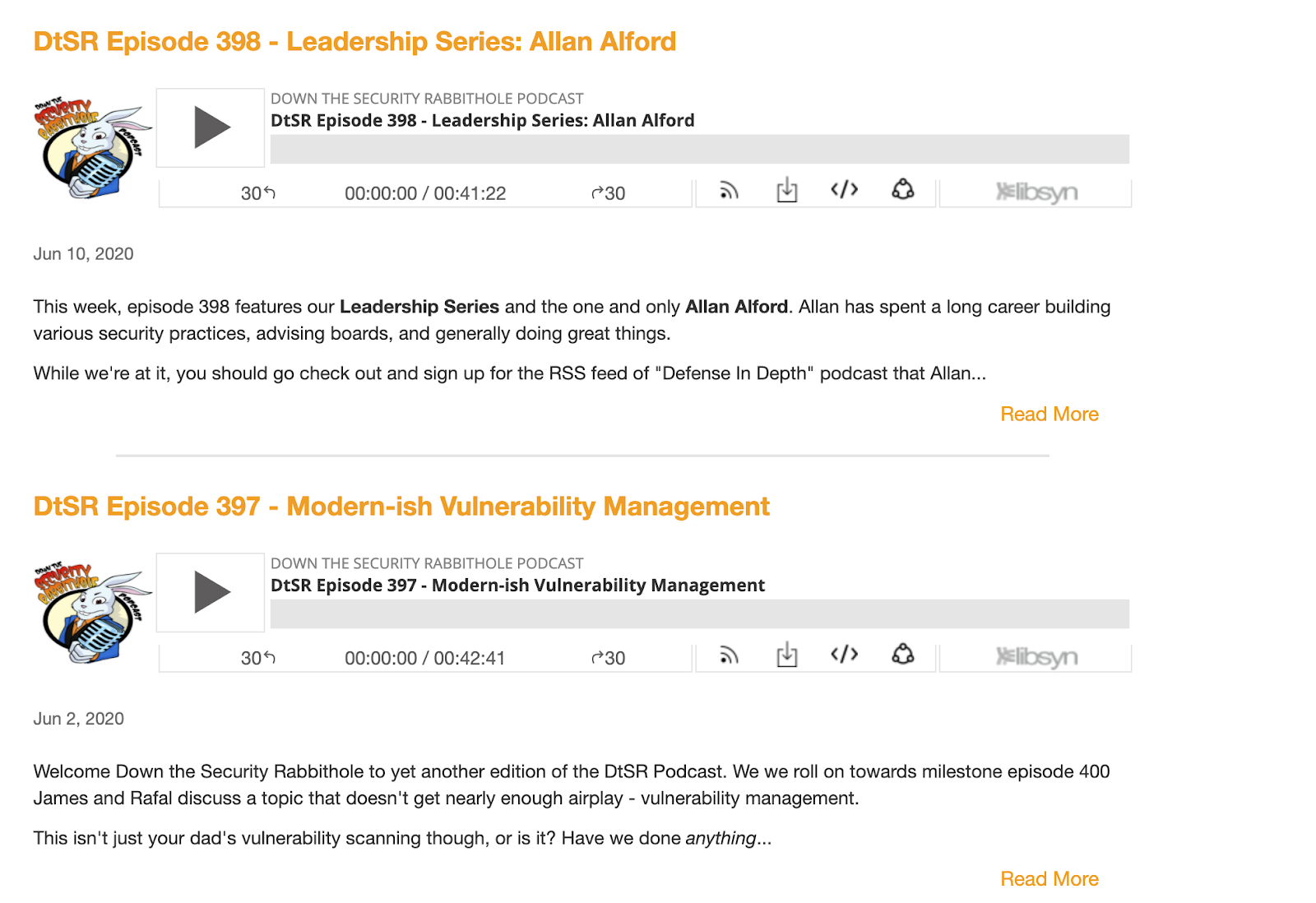 Podcasts by  Down the Security Rabbit Hole