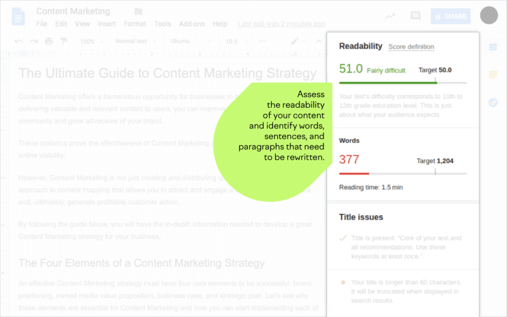 How Semrush SEO Writing Assistant works. 