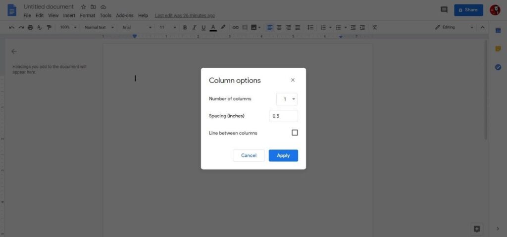 How to Make Two Columns in Google Docs - Wordable