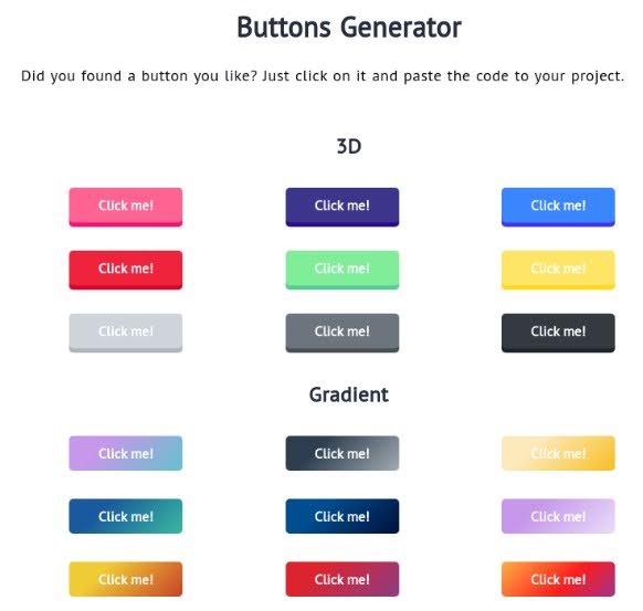 CSS generator - buttons generator