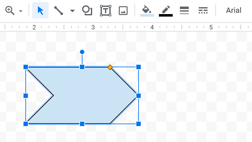 create shape in drawing space