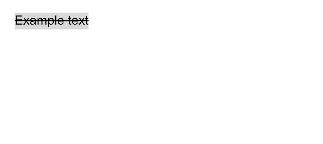 Example strikethrough text in Google Docs on mobile