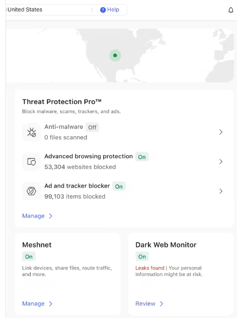 Screenshot shows what a VPN tool looks like.