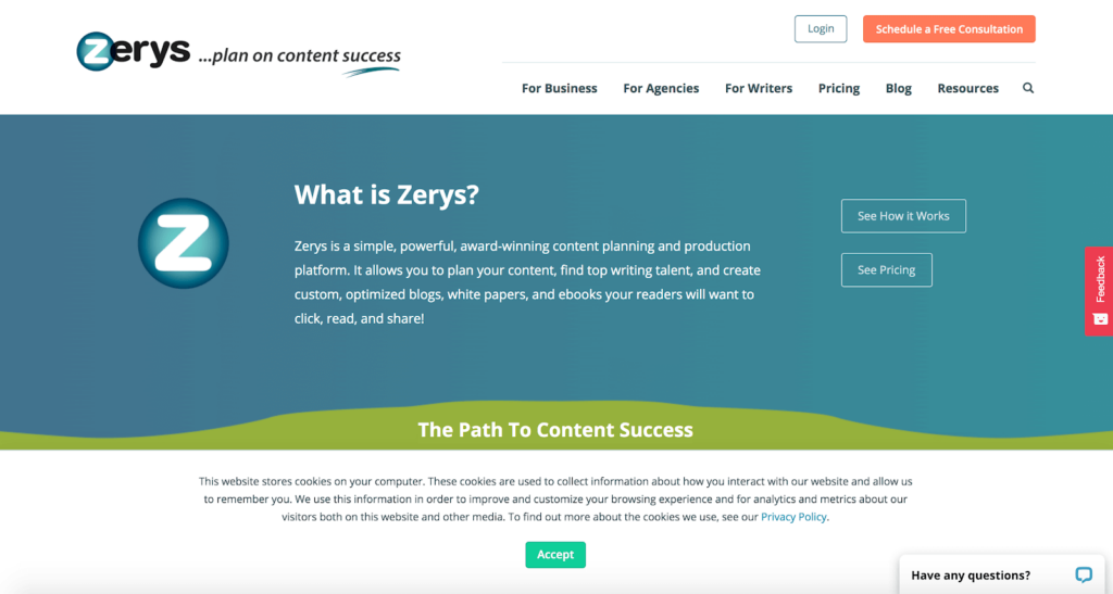 Zerys Homepage