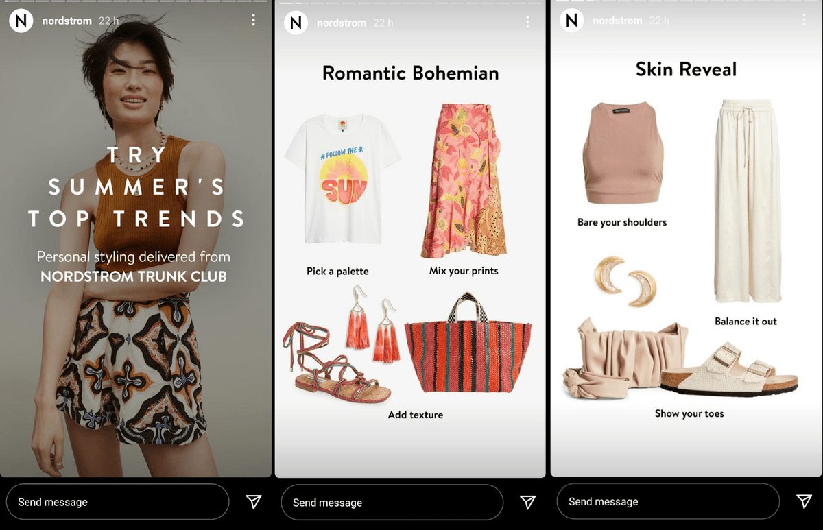 sample product page from NordStrom
