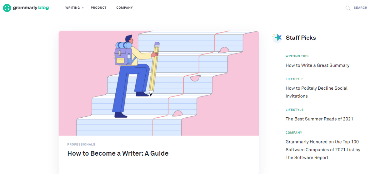 Grammarly homepage