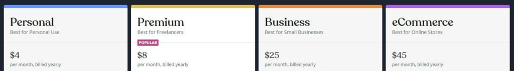 wordpress plans and pricing