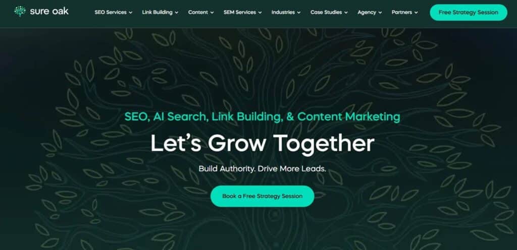 Sure Oak link building service