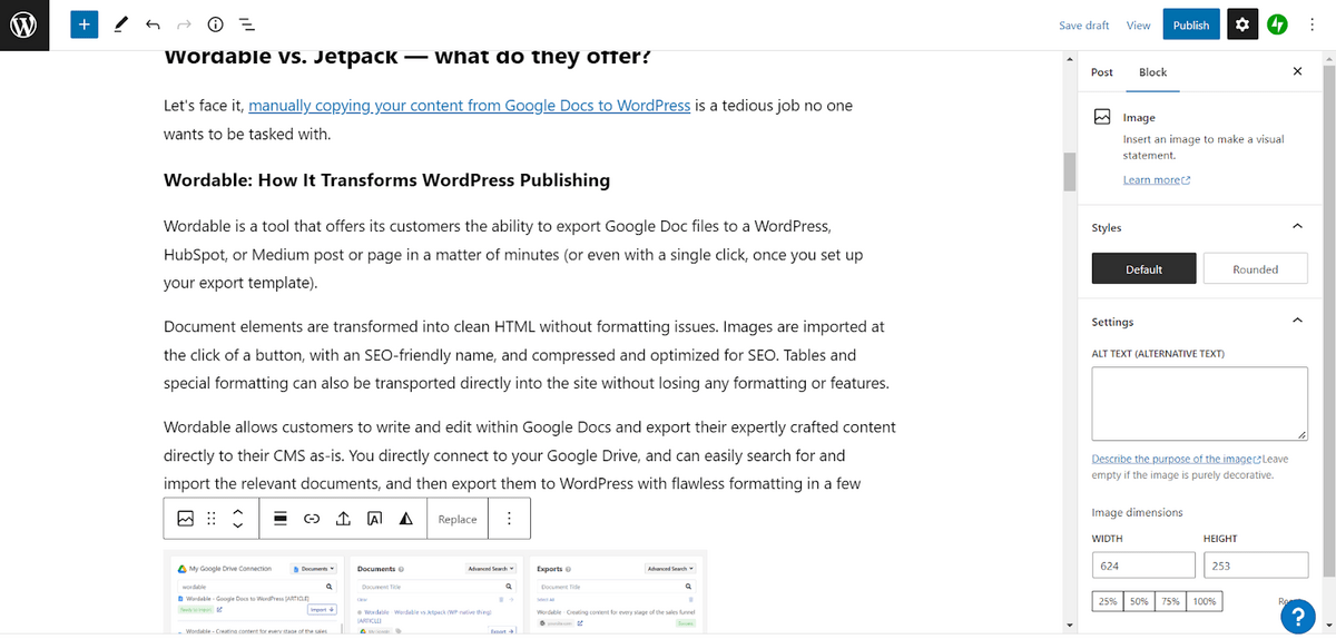 Exported Article with Jetpack