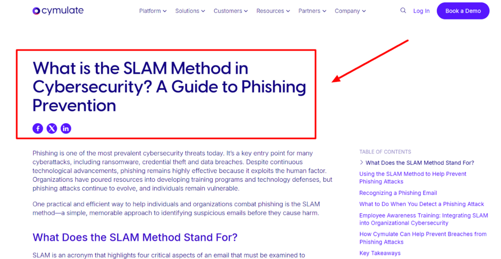 TOFU content example by Cymulate.
