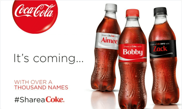 Coca-Cola's #ShareACoke UGC campaign