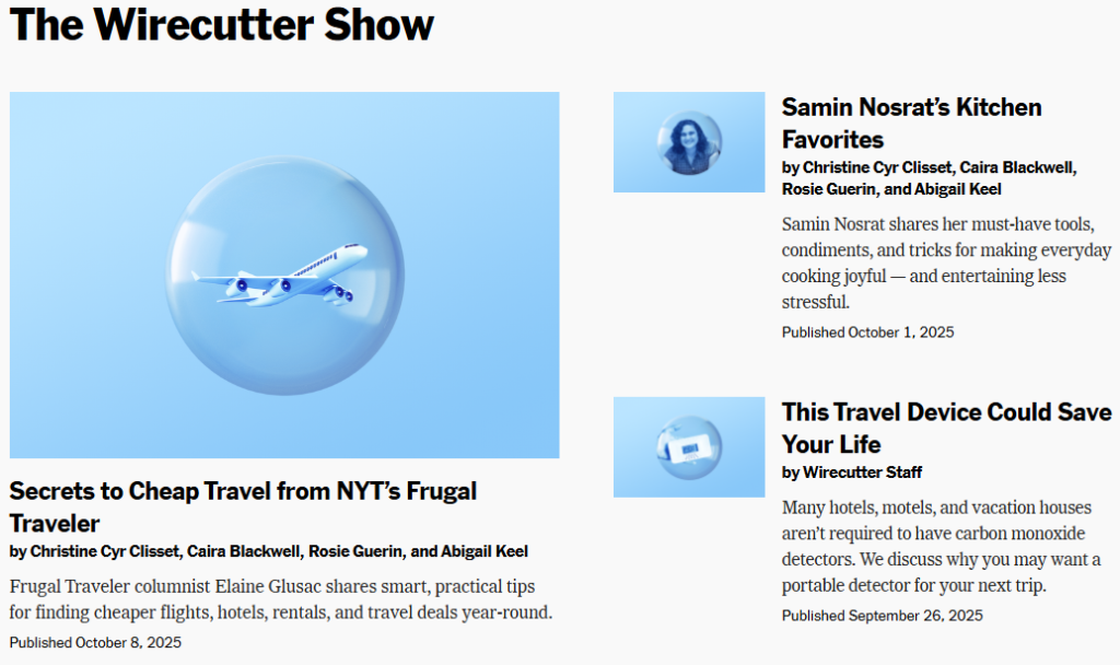 Wirecutter’s blog posts.