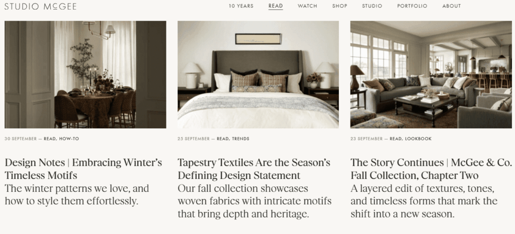 Studio McGee's blog posts