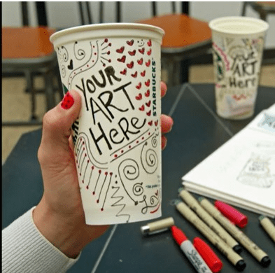 Starbucks coffee White Cup contest from 2014