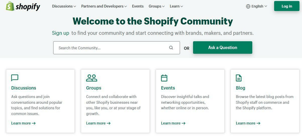 Shopify community