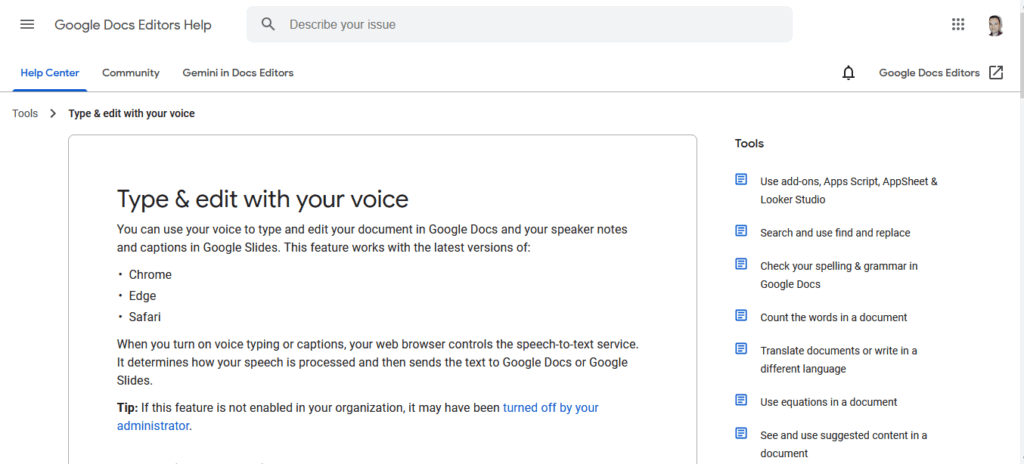 Typing and editing with your voice
