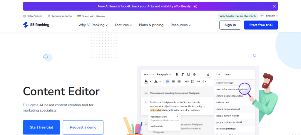 SE Ranking Content Editor