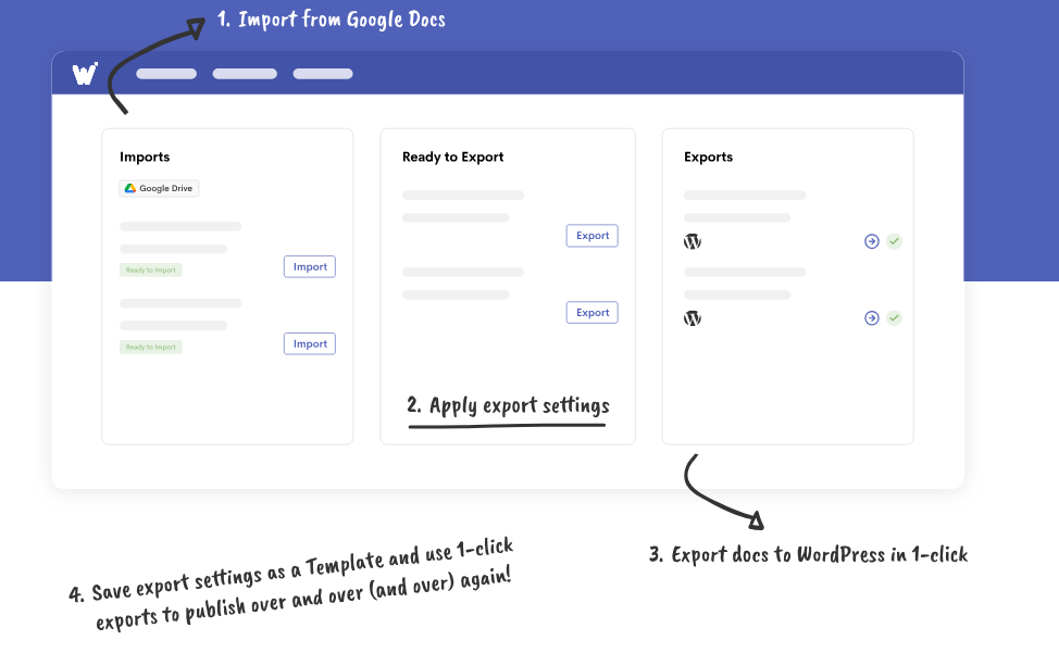 one click on Wordable.io: From Google Docs to
