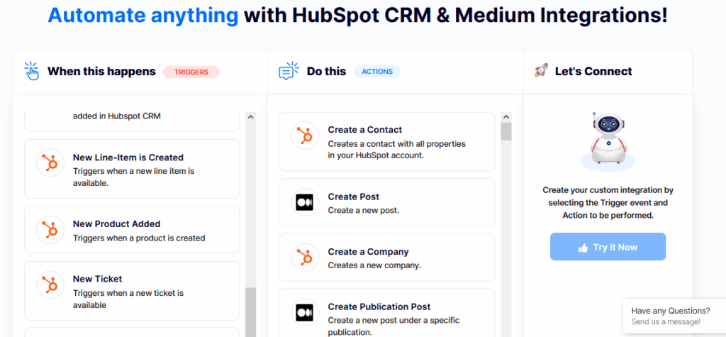 HubSpot and Medium with Pabbly