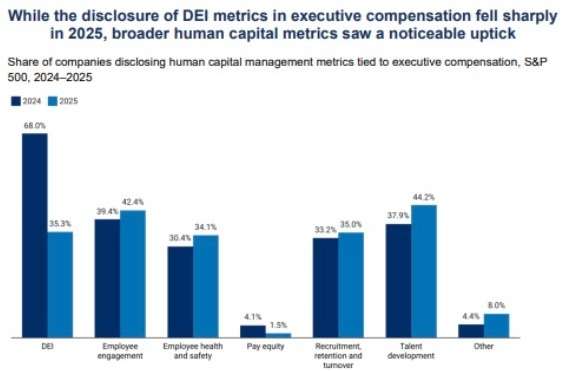 Infographic showing DEI parameters in recruting.