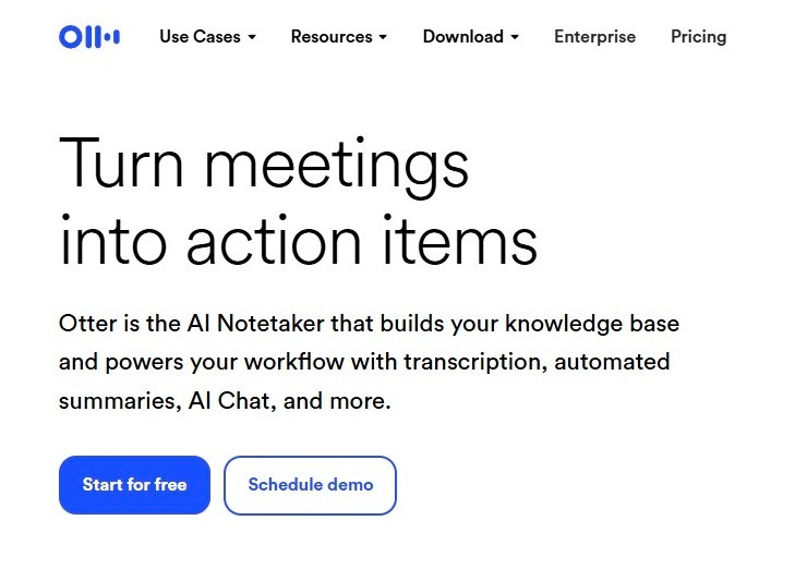 Otter AI is a transcription and notetaker tool.