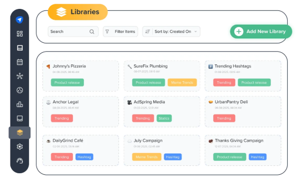 Creating a content library