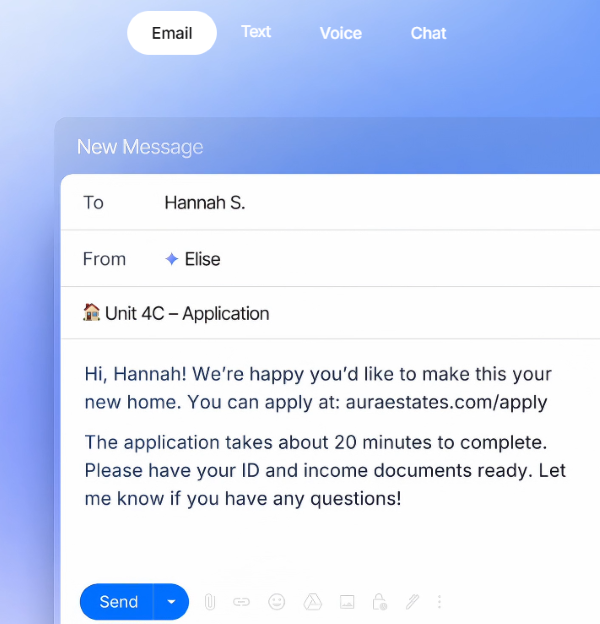 AI property management tool feature screenshot.
