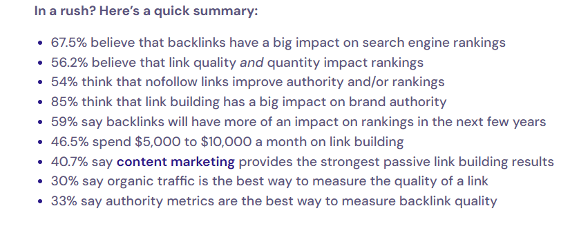 Screenshot shows data that uSERP pulled about backlink impact.