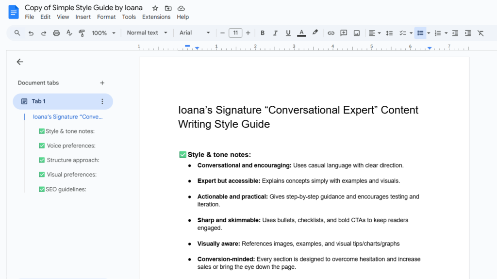 Style Guide Example by Ioana
A simple style guide example to use as reference or inspiration when building your own style guide.
