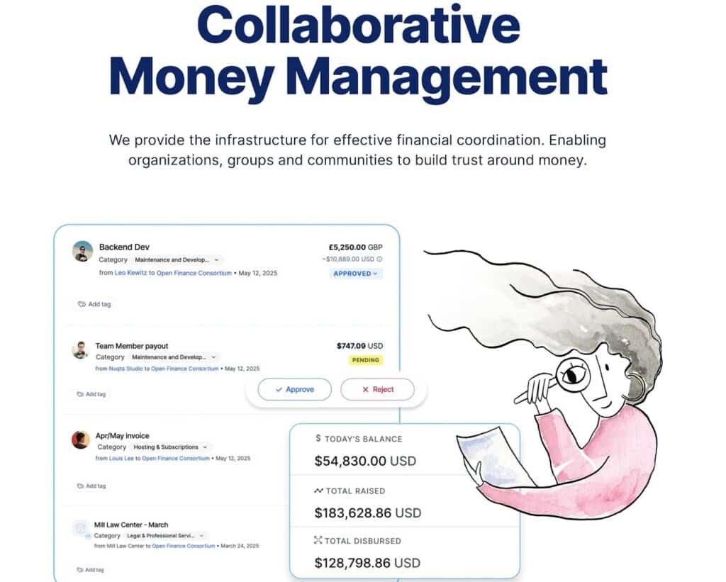 The Open Collective homepage