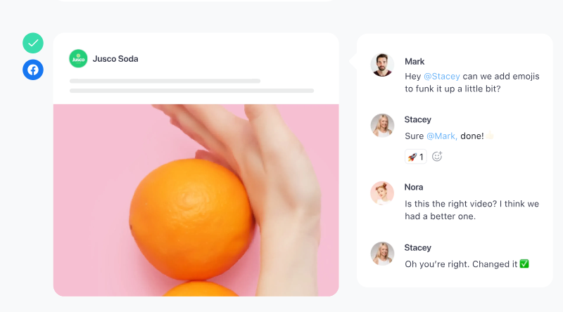 Screenshot shows how Planable works.
