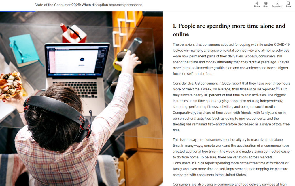 A McKinsey & Company's report.