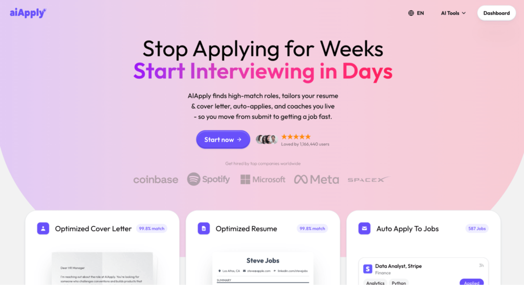 Aiapply finds roles and auto-applies to jobs
