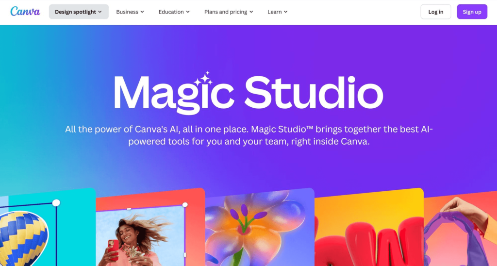 Canva Homepage
