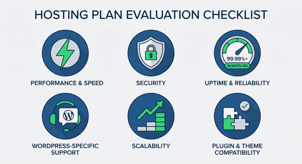Hosting plan checklist.
