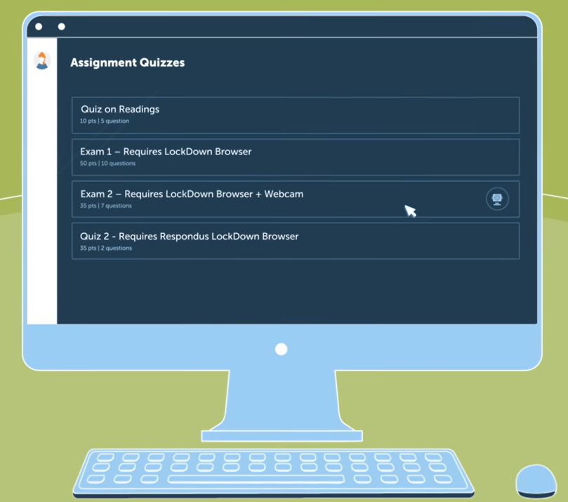 Enabling access to monitoring tools during online exams.