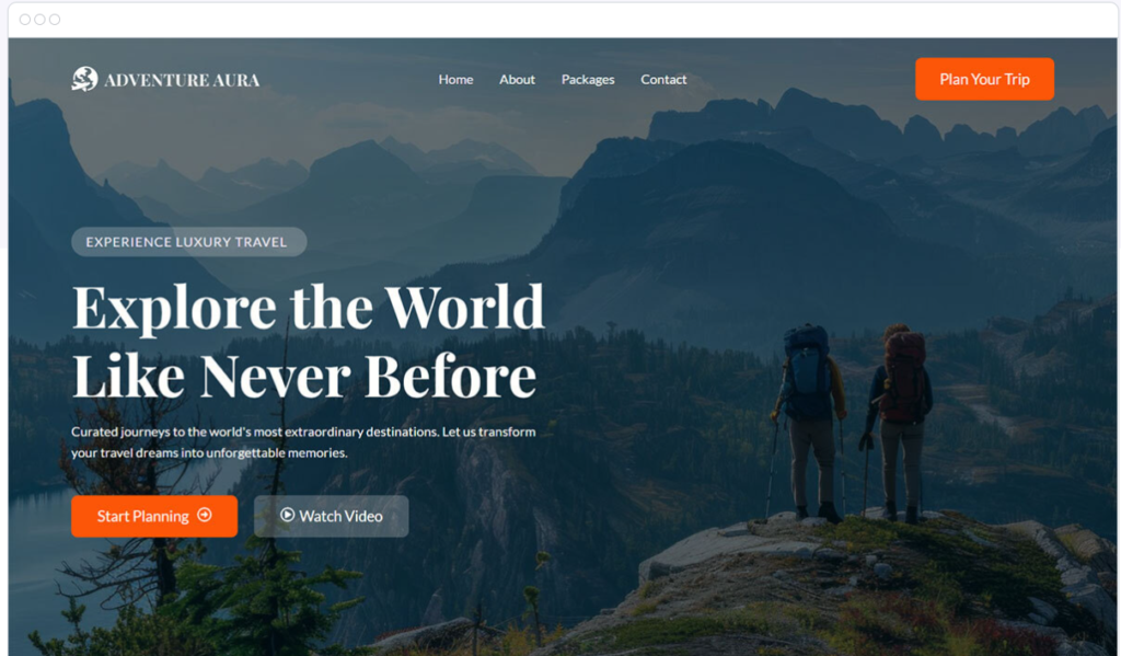 Example of Astra theme.