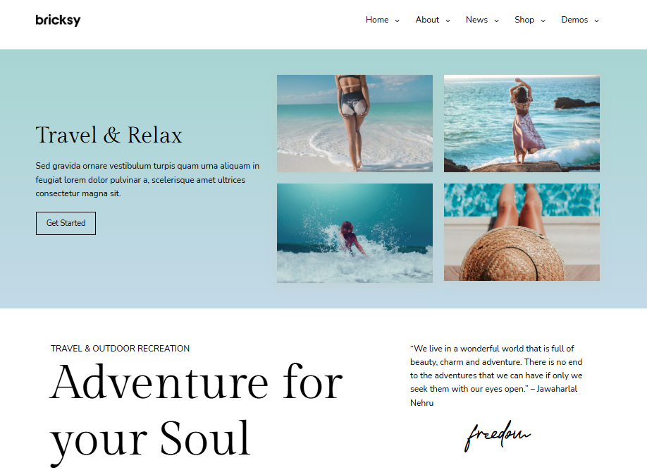 Bricksy Pro WordPress theme.