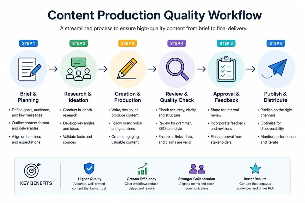 Content production quality workflow